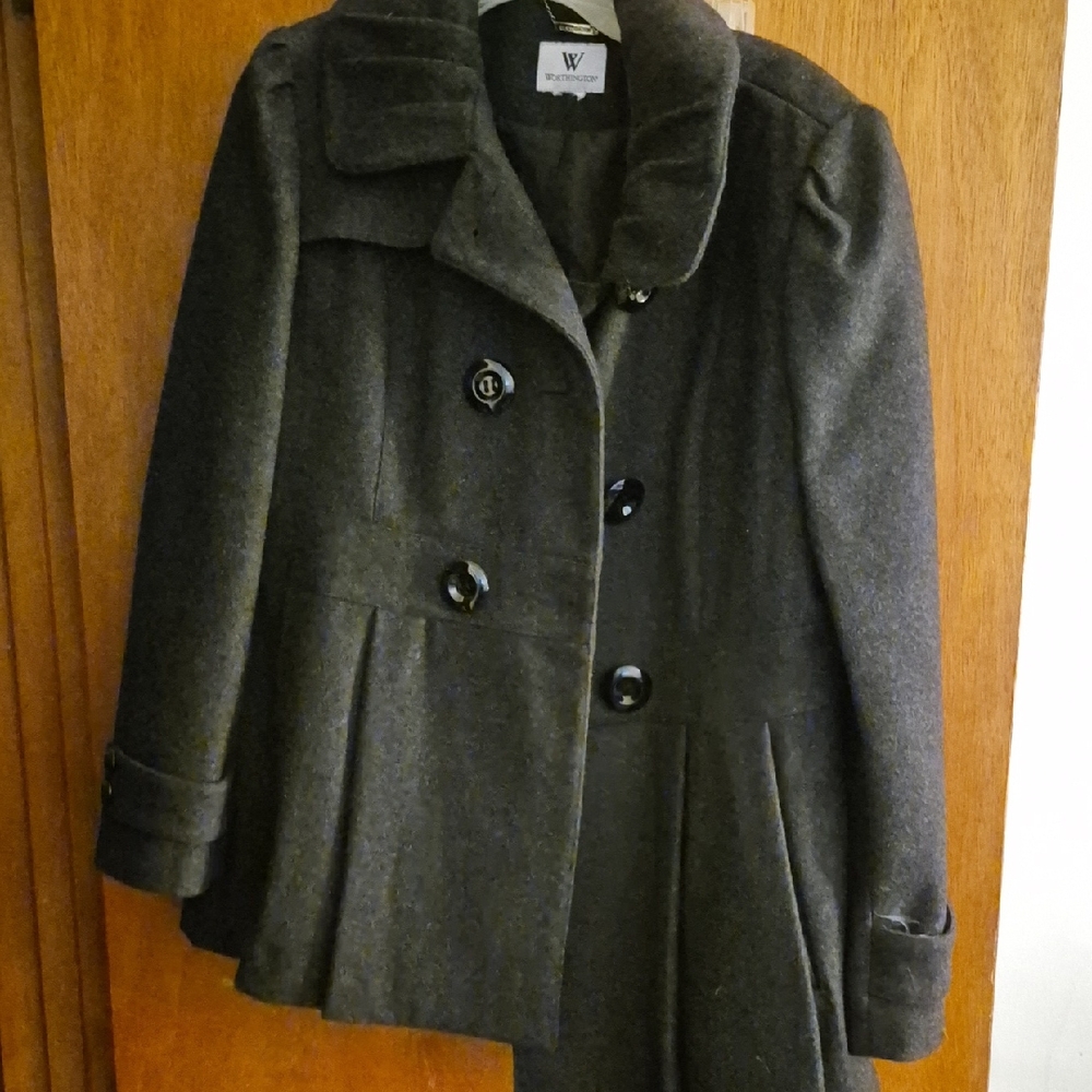 Worthington Charcoal Pea Coat
